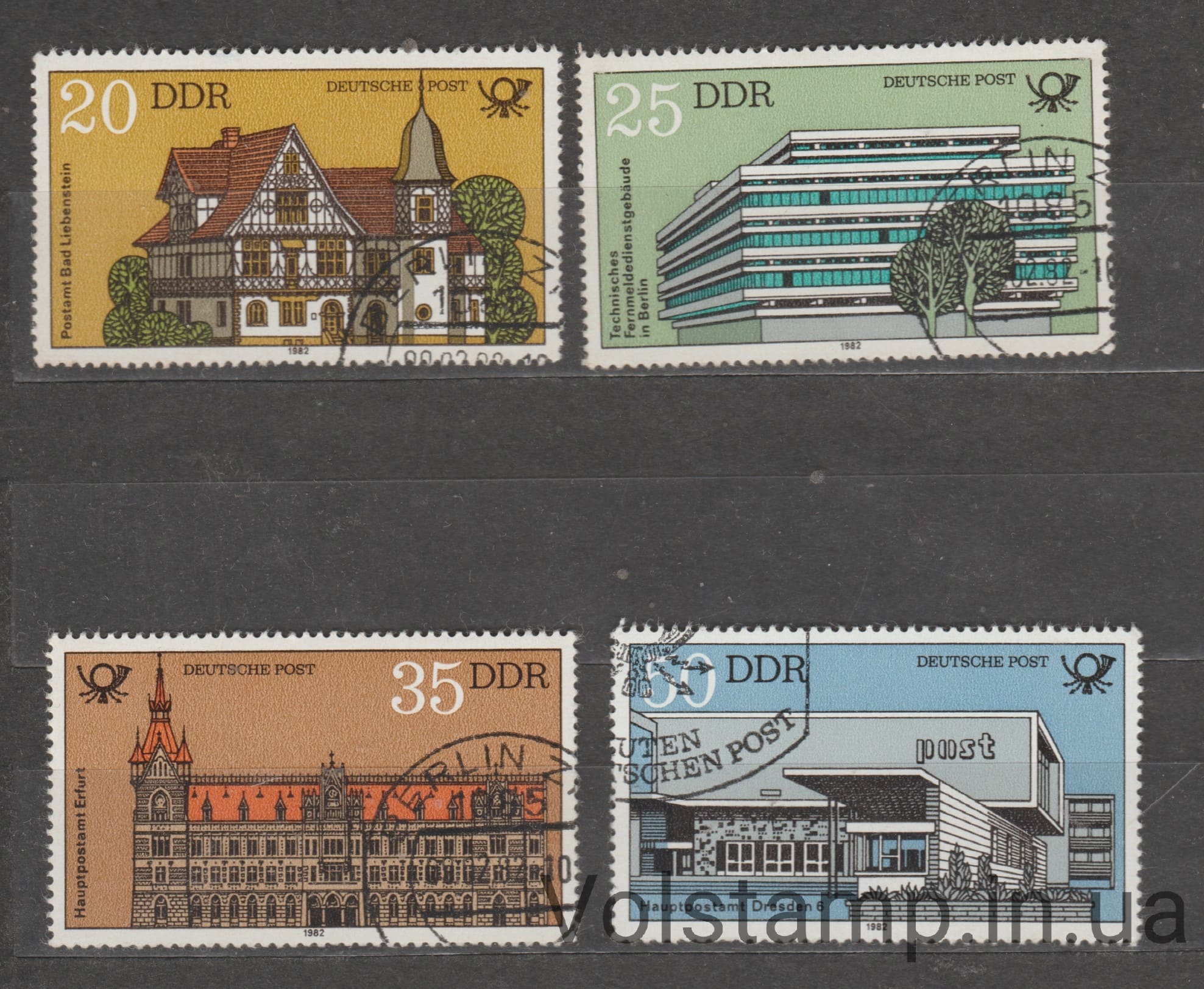 GDR Series of stamps (Built by Deutsche Post) Used №2673-2676 1982 GDR Series of stamps (Built by Deutsche Post) Used №2673-2676