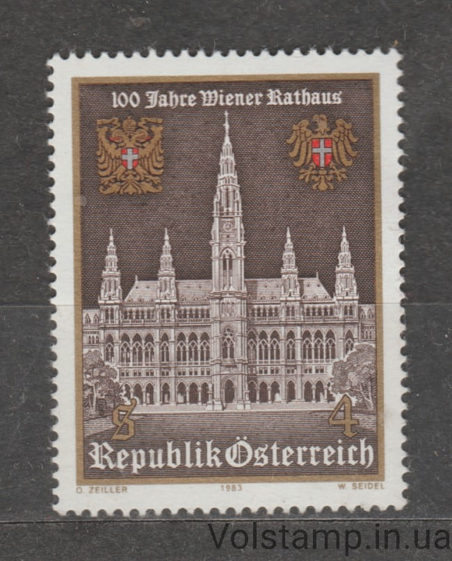 Австрия Марка (Столетие Венской ратуши) MNH №1752 1983 Австрия Марка (Столетие Венской ратуши) MNH №1752