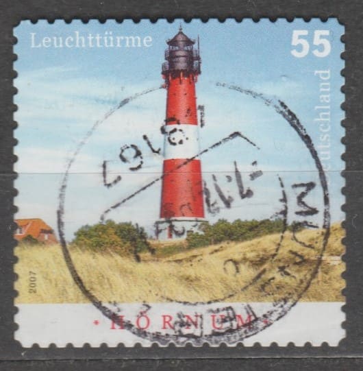Germany, Federal Republic Stamp Series (Lighthouses) Used №2682 2008 Germany, Federal Republic Stamp Series (Lighthouses) Used №2682