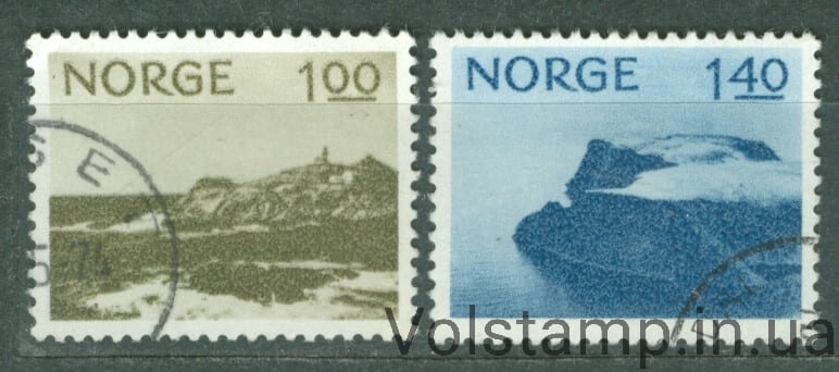 1974 Norway Stamp series (Tourism, landscapes, lighthouses) Used №679-680