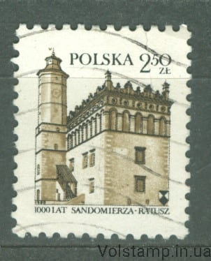 1980 Польща Марка (Сандомирська ратуша) Гашена №2705 1980 Польща Марка (Сандомирська ратуша) Гашена №2705