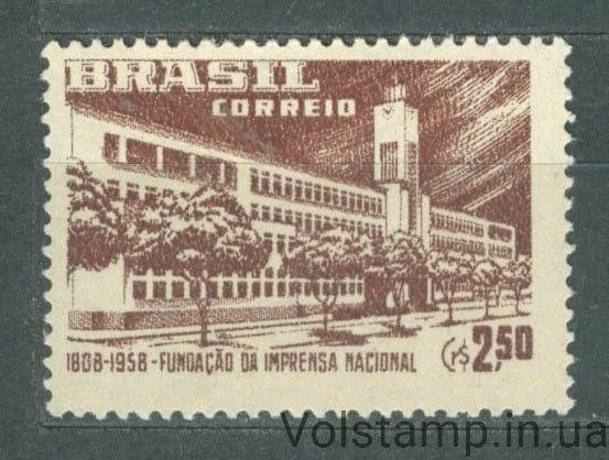 Бразилия Марка (Национальная полиграфическая фабрика) MNH №932 1958 Бразилия Марка (Национальная полиграфическая фабрика) MNH №932