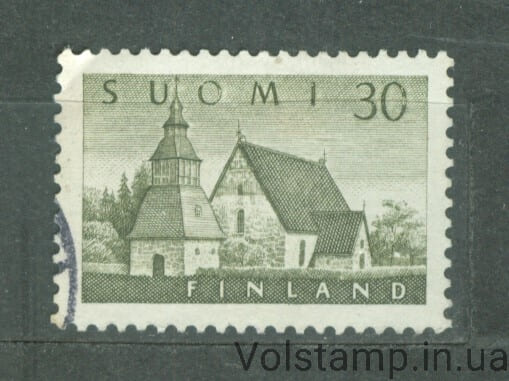 Финляндия Марка (Церковь Ламми) Гашеная №454 1956 Финляндия Марка (Церковь Ламми) Гашеная №454