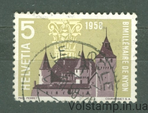 Швейцария Марка (лет Ньону) Гашеная №653 1958 Швейцария Марка (2000 лет Ньону) Гашеная №653