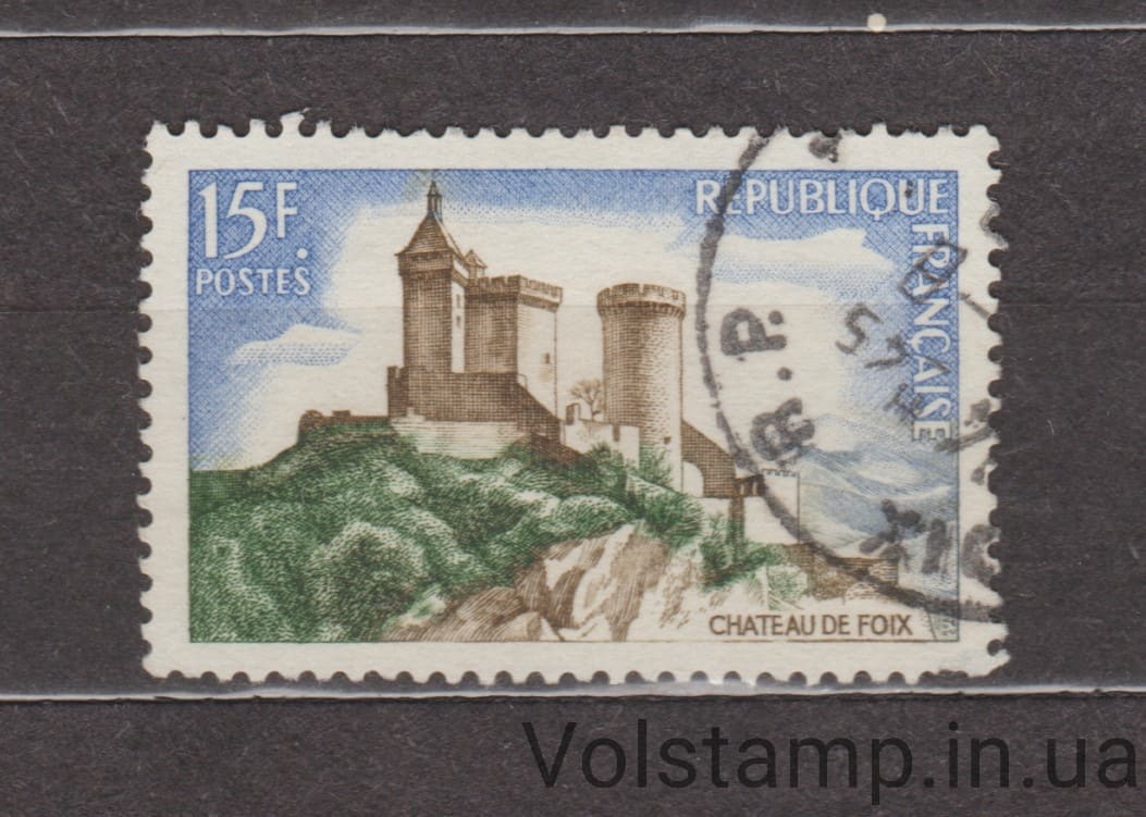 1958 Франция Марка (Замок Фуа) Гашеная №1213