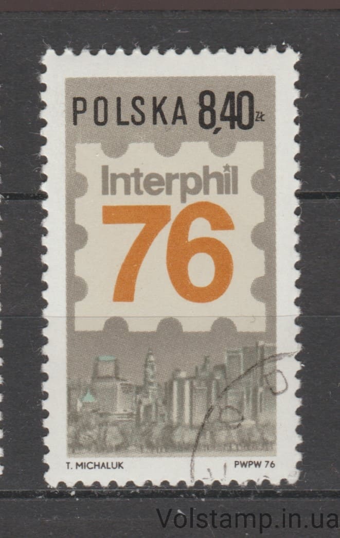 1976 Польша Марка (Интерфил 76, Филадельфия) Гашеная №2444