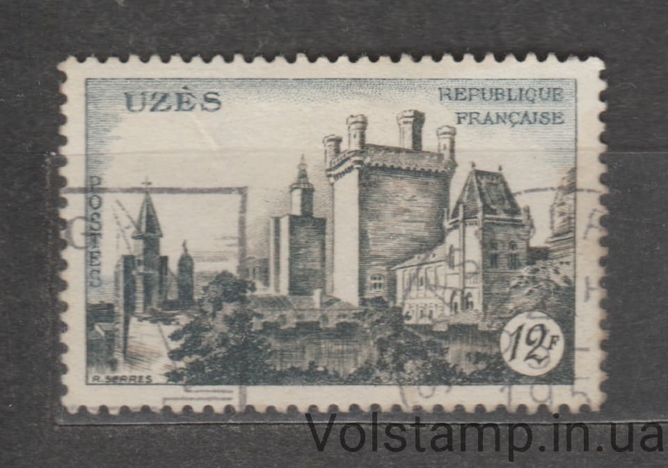 1957 Франция Марка (Замок Юзес) Гашеная №1128