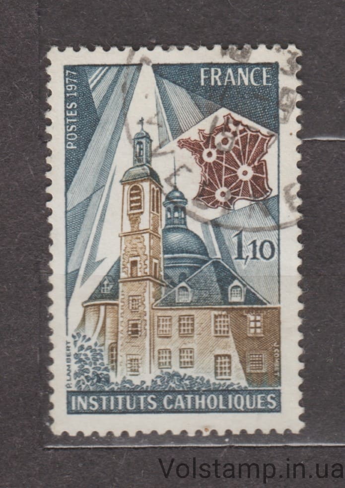 1977 France Stamp (Catholic institutions) Used №2029