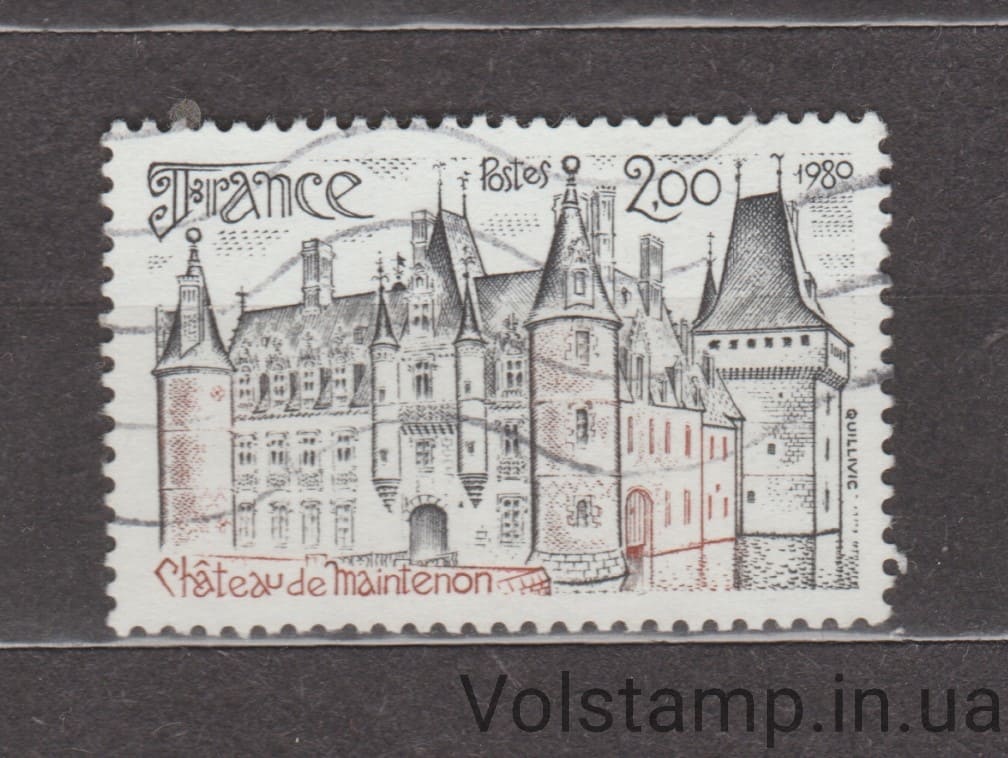 1980 Франція Марка (Замок Ментенон) Гашена №2210