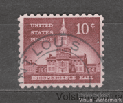 1956 США Марка (Зал Независимости (1753), Филадельфия) Гашеная №665