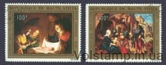 1972 Верхня Вольта Серія марок (Живопис, Ноель) Гашені №410-411