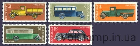 1974 series of stamps The history of the domestic automotive industry №4299-4303