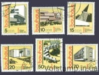 1980 ГДР Серия марок (Здания в стиле баухаус) Гашеные №2508-2513