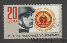 1971 GDR Stamp (5 years of the National People's Army, uniform) Used №1652
