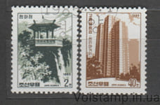 1985 North Korea Stamp series (Architecture, buildings in Pyongyang) Used №2666-2667