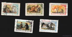 1961 серия марок Русские сказки - Гашеные №2440-2444