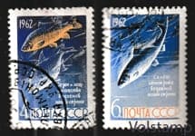 1962 серия марок Рыбы - Гашеная №2645-2646