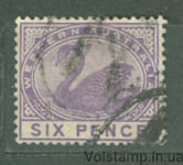 1890 Западная Австралия Марка (Черный лебедь (Cygnus atratus)) Гашеная №39