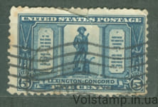 1925 США Марка (Минутный человек (1875 г.), статуя Дэниела Честера Френча) Гашеная с дефектом №295