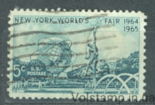1964 USA Stamp (Mall with Unisphere and "Rocket Thrower" by Donald De Lue, statues) Used №857