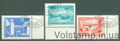 1975 Mongolia Stamp series (Buildings, House of young technicians) Used №983-985