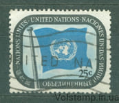 1951 ООН Нью-Йорк Марка (Флаг ООН) Гашеная №9