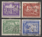 1952 НДР Серія марок (Програма розвитку Берлін) Гашені №303-306