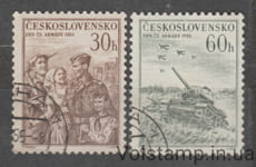 1955 Чехословакия Серия марок (День Чехословацкой армии ) Гашеные №939-940