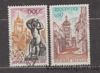 1971 France Stamp Series (Gate tower and houses, Riquewihr) Used №1757-1758