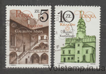 1986 Польша Серия марок (Реставрация памятников Кракова) Гашеные №3016-3017